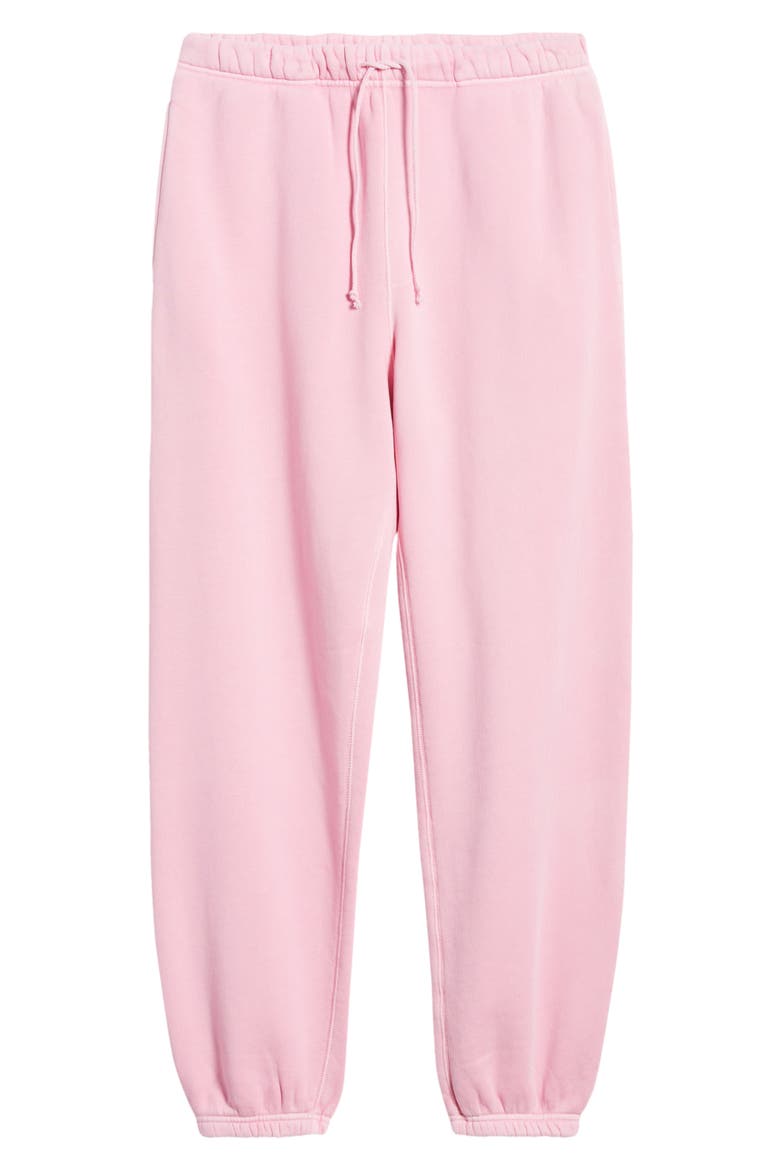 Core Organic Cotton Brushed Terry Sweatpants, Alternate, color, VINTAGE PINK