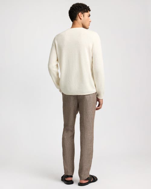 Onia Linen Tapered Pleated Trouser In Multi