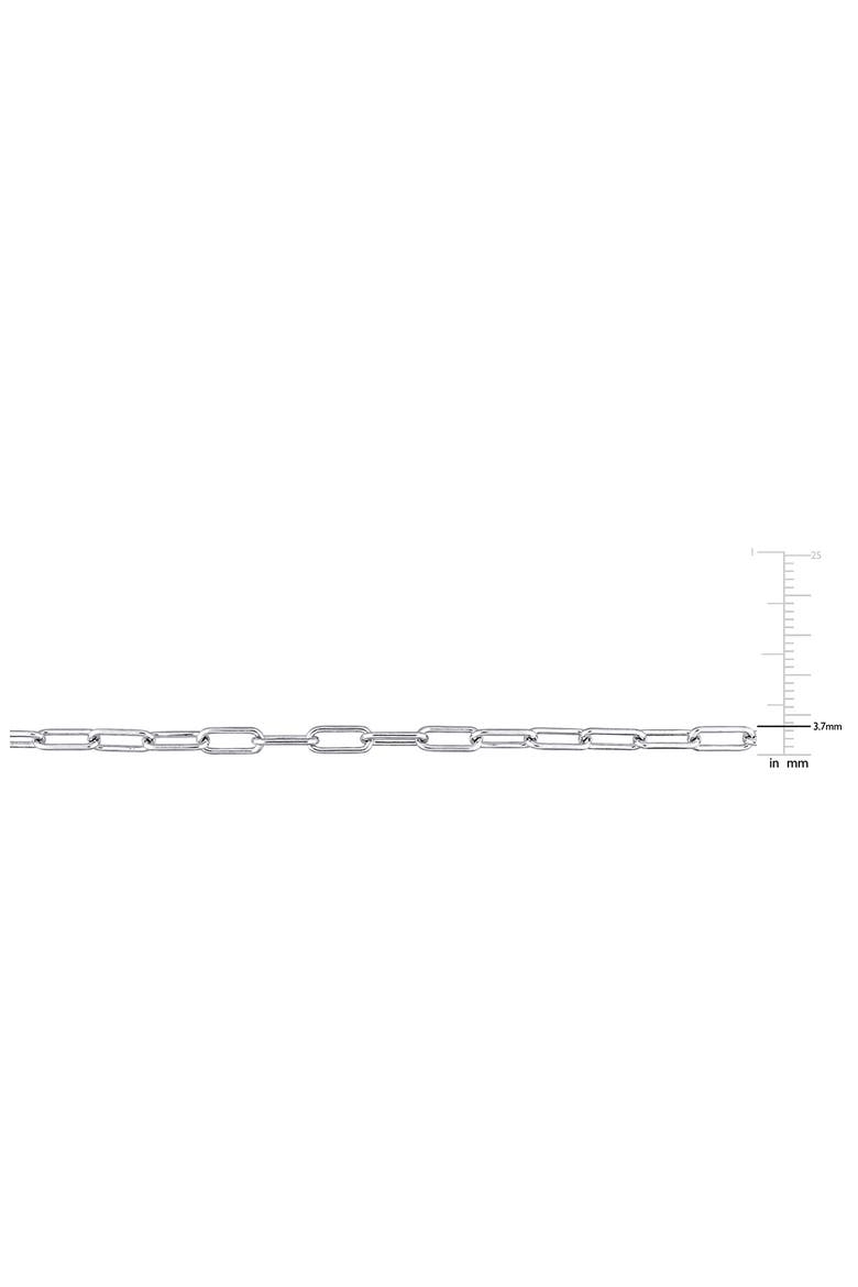 Paper Clip Oval Link Chain Necklace & Bracelet Set, 3.5mm, Alternate, color, SILVER