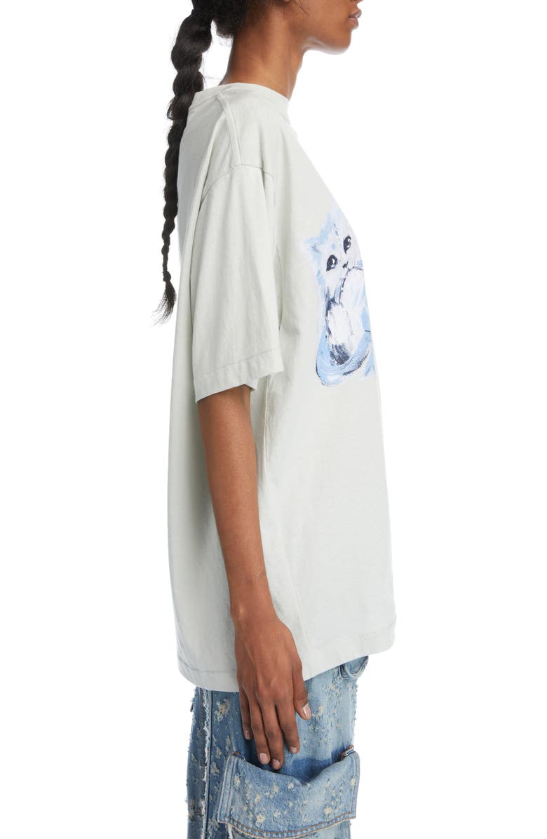 Acne Studios x Karen Kilimnik Edra Cat Graphic Tee, Alternate, color, 