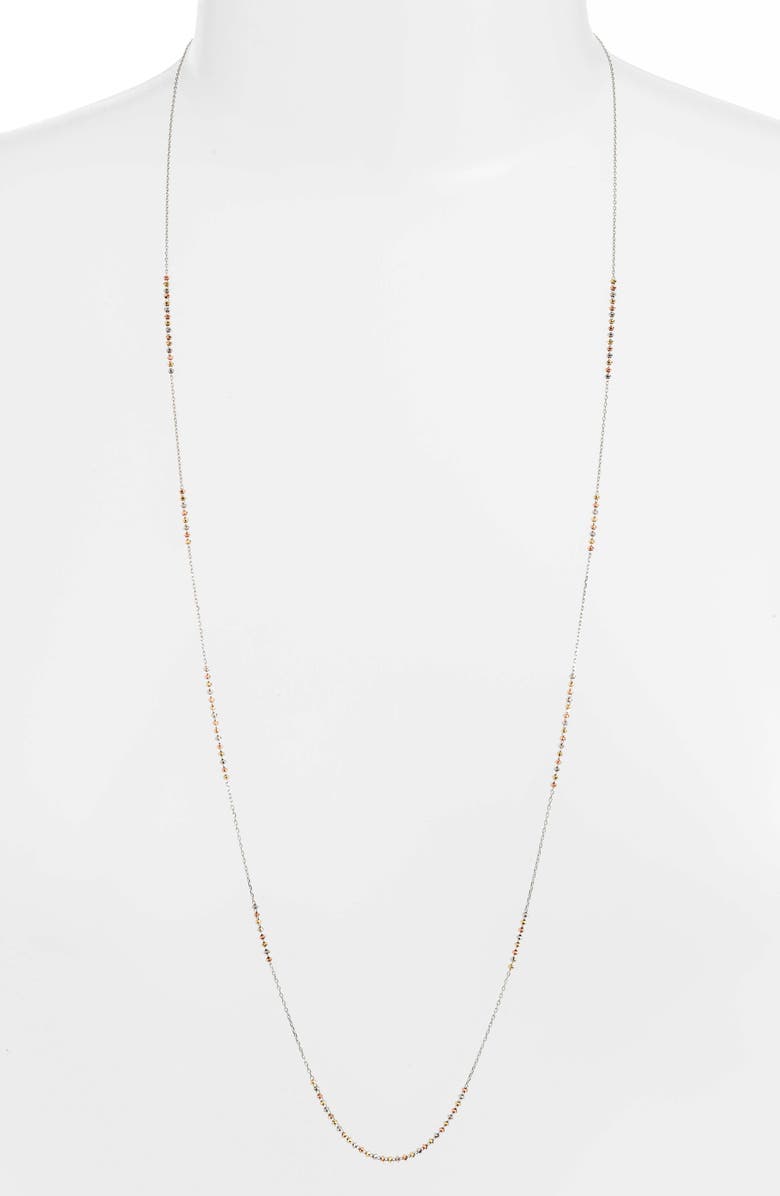 Poppy Finch Shimmer Beaded Long Strand Necklace, Main, color, 