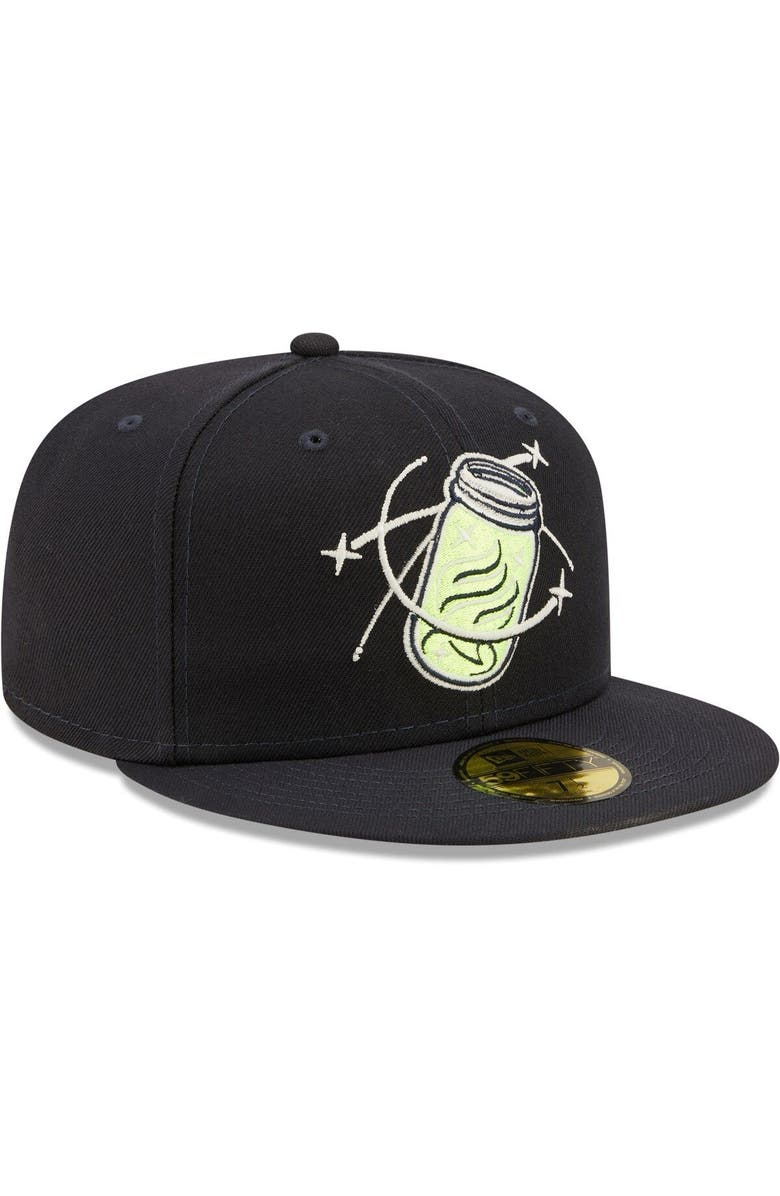 New Era Men's New Era Navy Columbia Fireflies Authentic Collection Team Alternate 59FIFTY Fitted Hat, Alternate, color, Navy