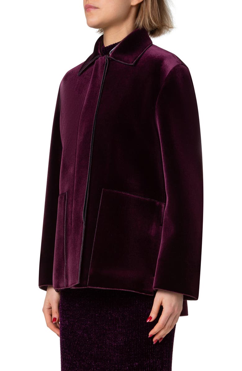 Akris Laars Velvet Jacket, Alternate, color,