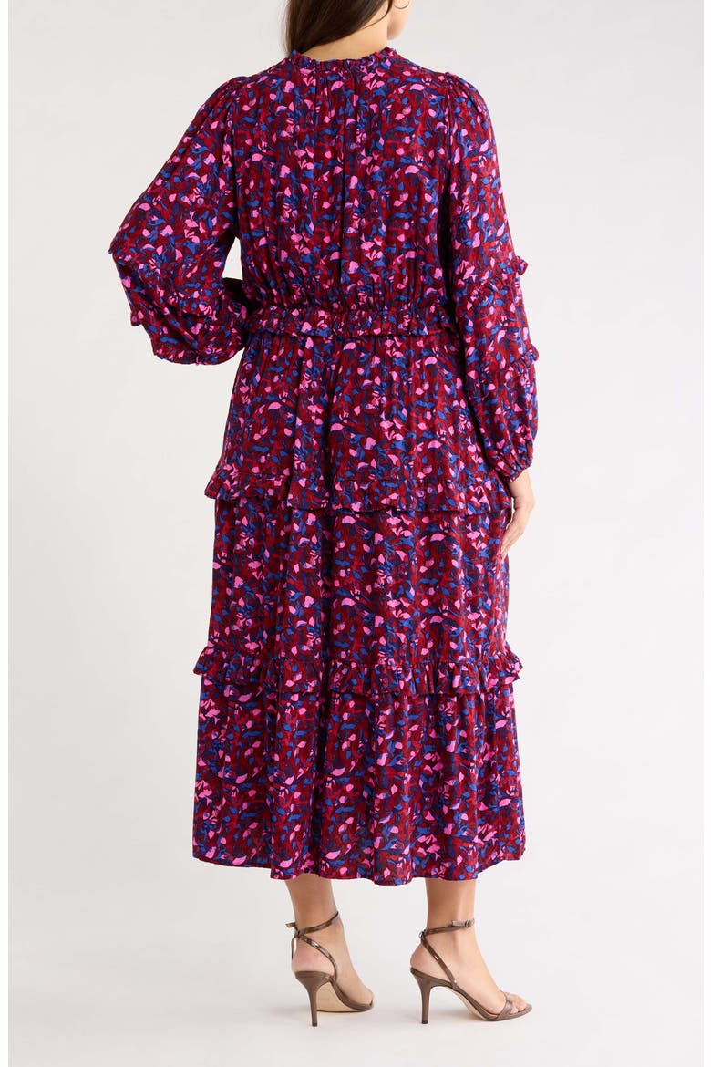 Iveny Tiered Maxi Dress, Alternate, color, BURGUNDY-PINK