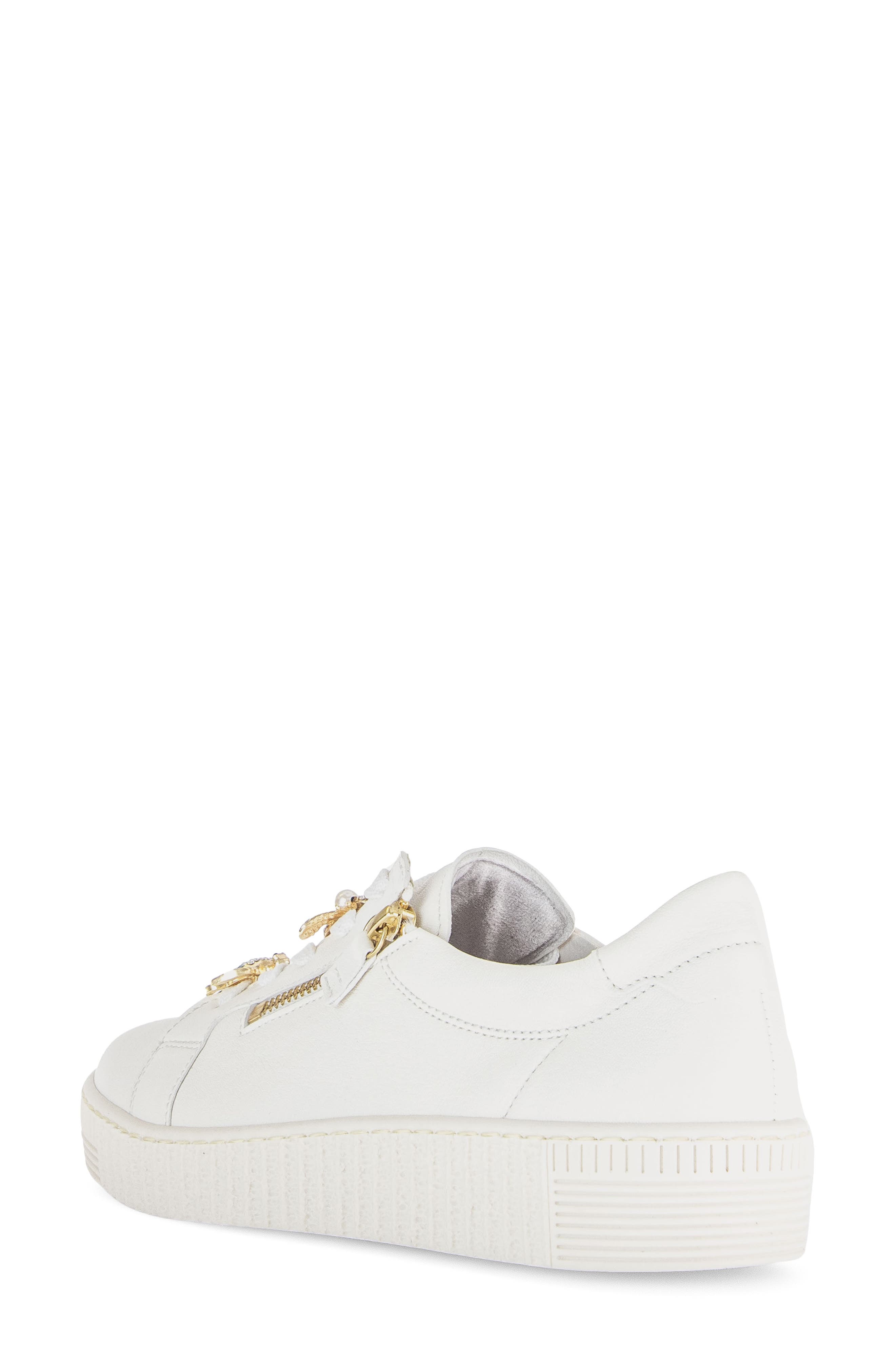 Gabor Embellished Low Top Sneaker, Alternate, color, Latte