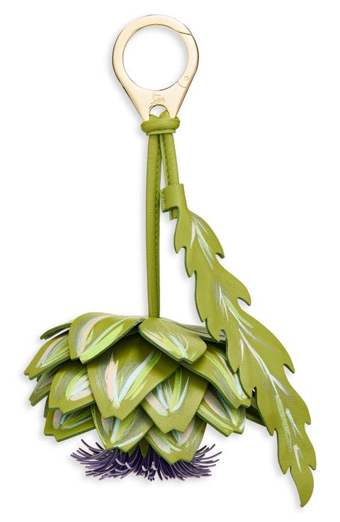 Artichoke Leather Bag Charm