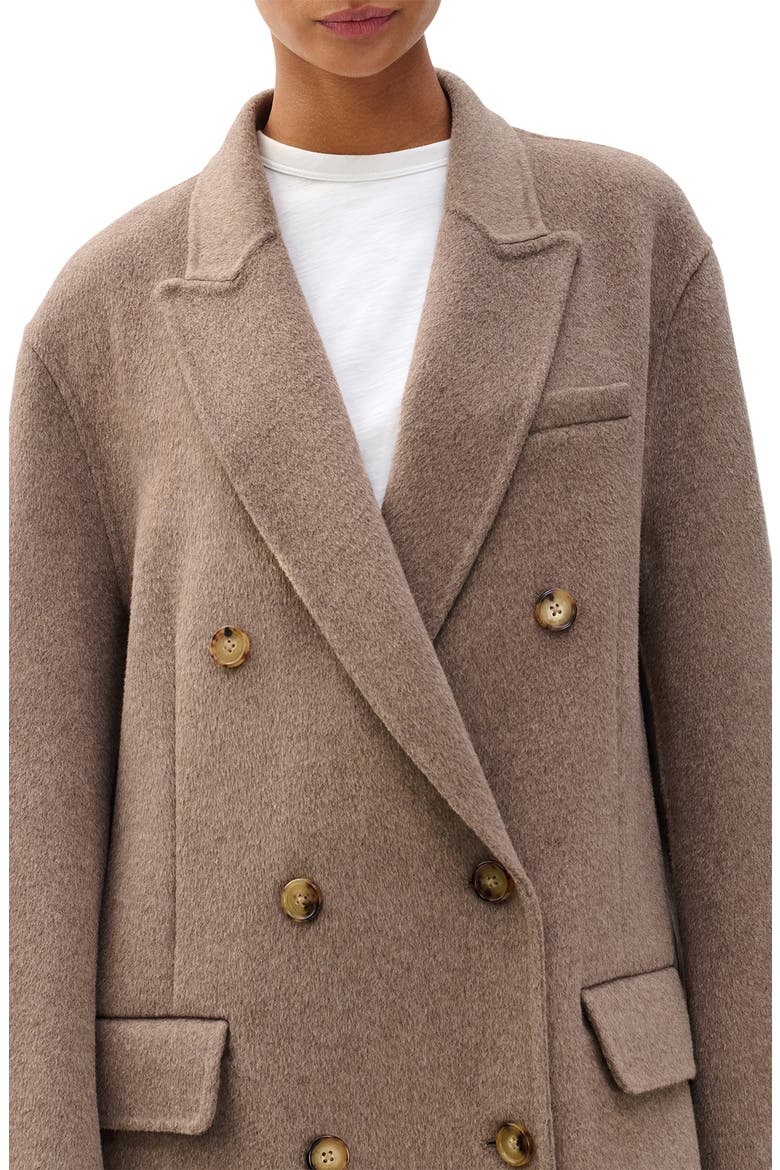 Vasso Double Breasted Wool Blend Coat, Alternate, color, TAUPE