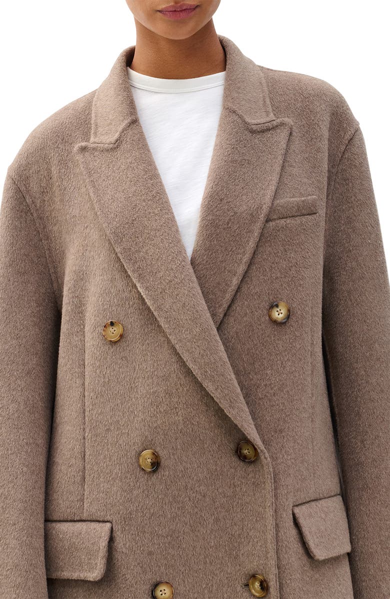 rag & bone Vasso Double Breasted Wool Blend Coat, Alternate, color, Taupe