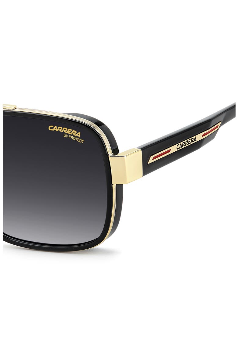 1092/S 58mm Gradient Rectangular Sunglasses, Alternate, color, BLACK/ DARK GREY SF