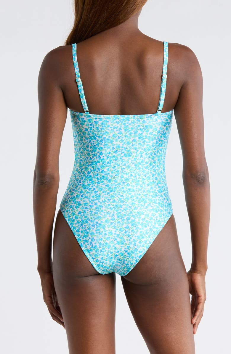 Kulani Kinis Decorative Underwire One-Piece Swimsuit, Alternate, color, Ocean Aura