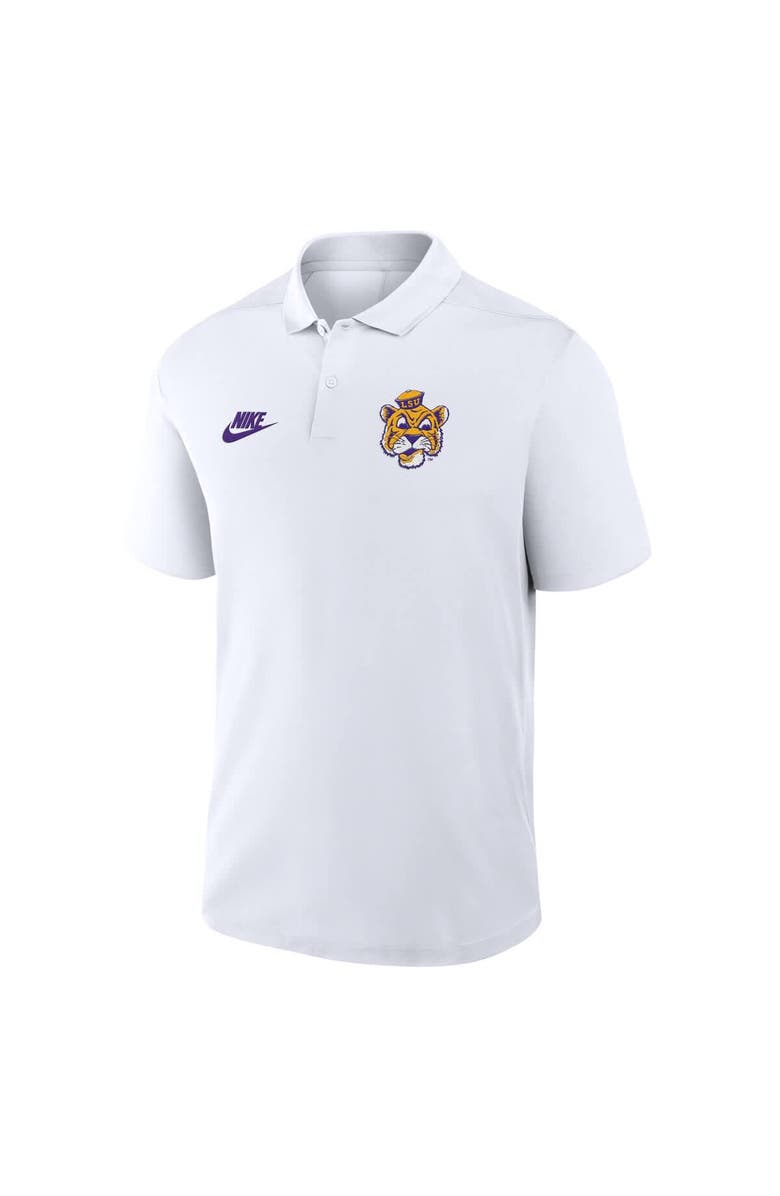Nike Men's Nike White LSU Tigers Primetime Victory Legacy Vault Logo Performance Polo, Alternate, color, 