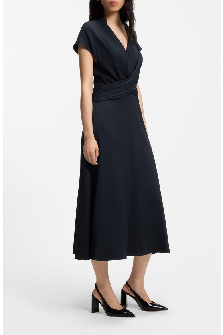 Dareza V Neck Jersey Midi Dress, Alternate, color, SKY CAPTAIN