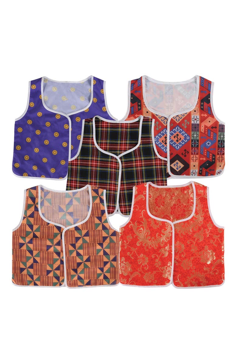 Kaplan Early Learning Company Toddler Multicultural Vests - Set of 5, Main, color, Multicolored