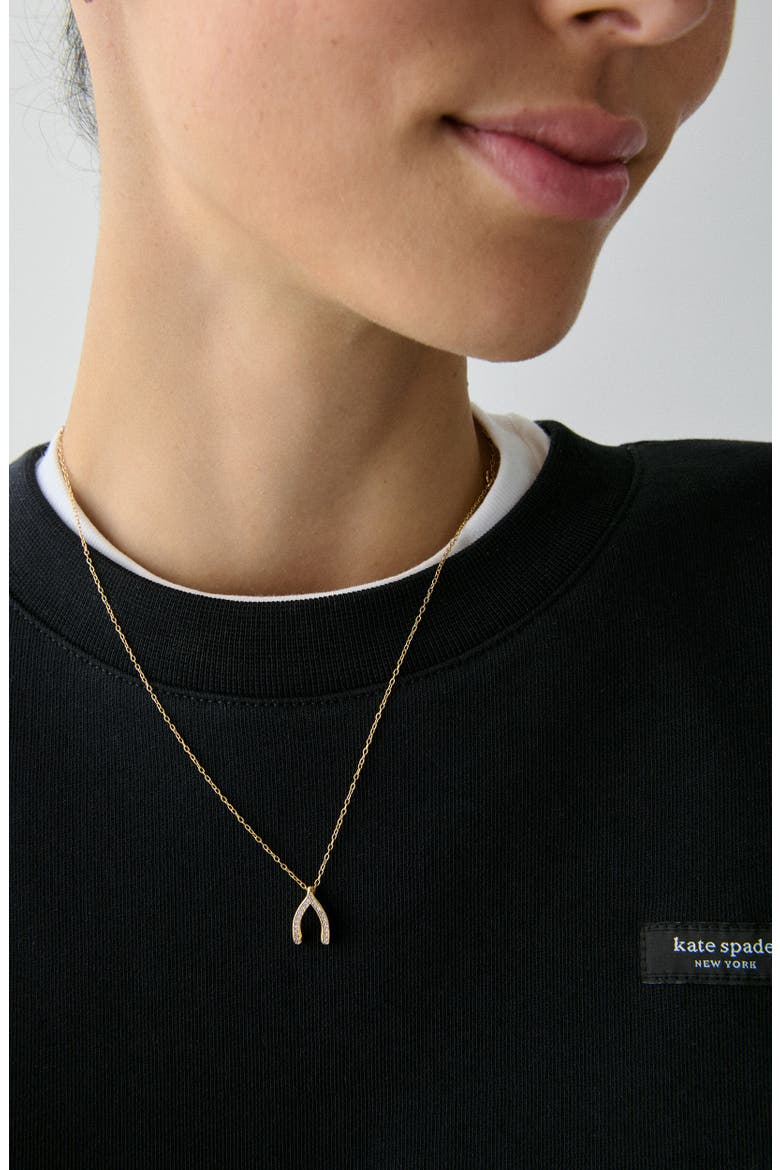 dream big pendant necklace, Alternate, color, CLEAR/ GOLD