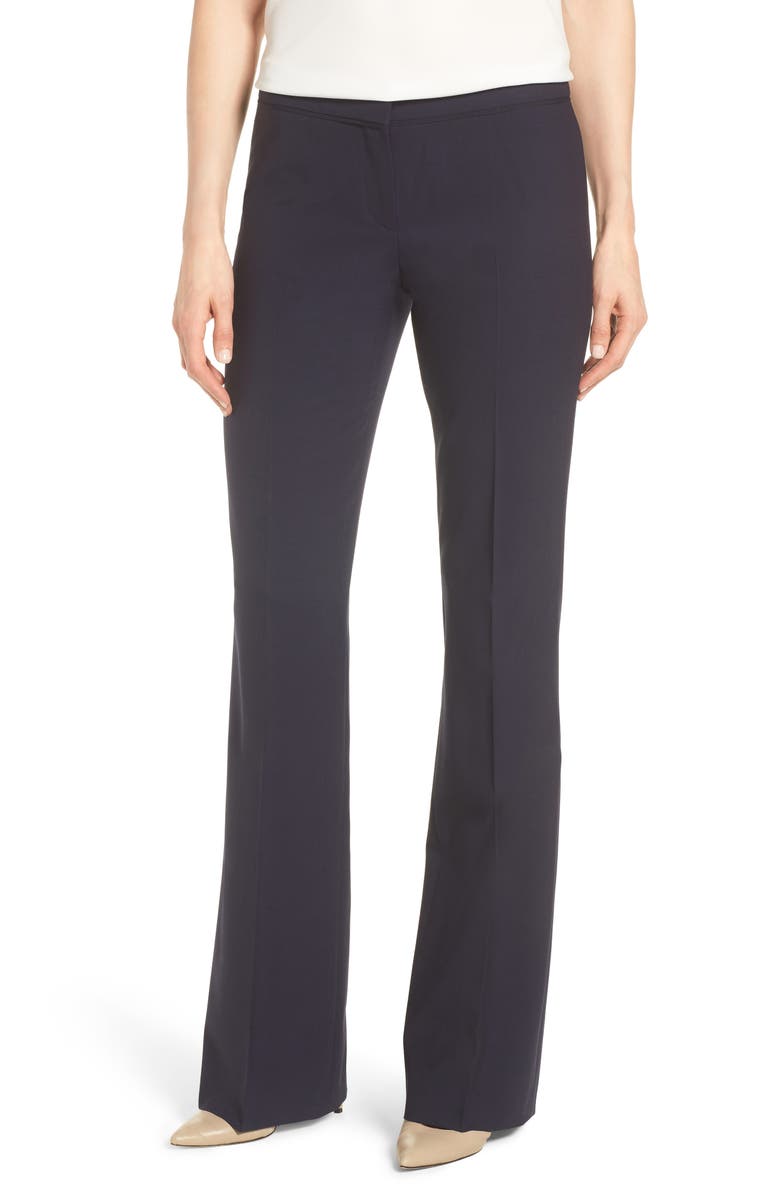 BOSS Tulea Patchwork Bootcut Trousers, Main, color, 