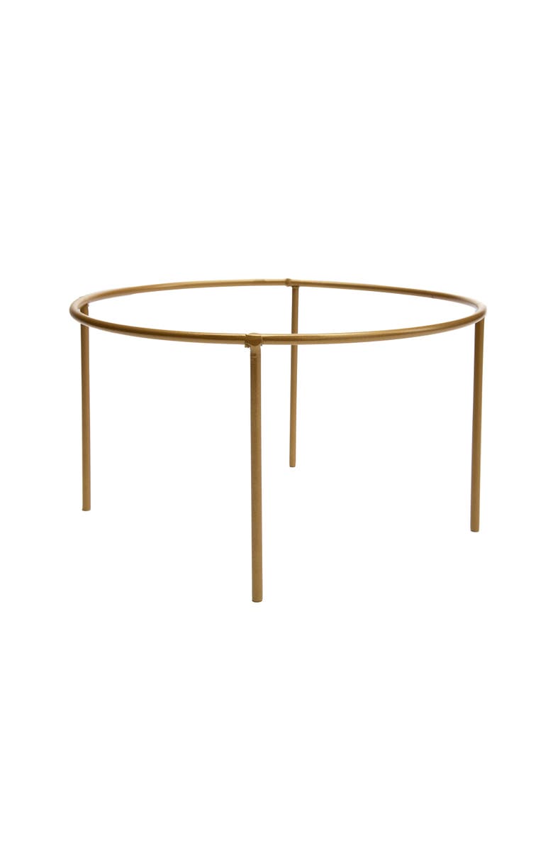 Bloem Hopson 14" Casper White Planter w/ Metal Gold Stand Made of Durable Resin, Alternate, color, 