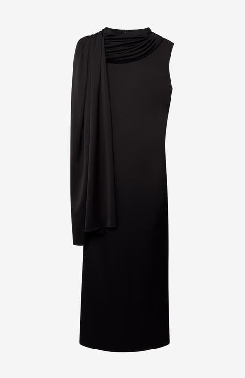Another Tomorrow Scarf Dress In Black