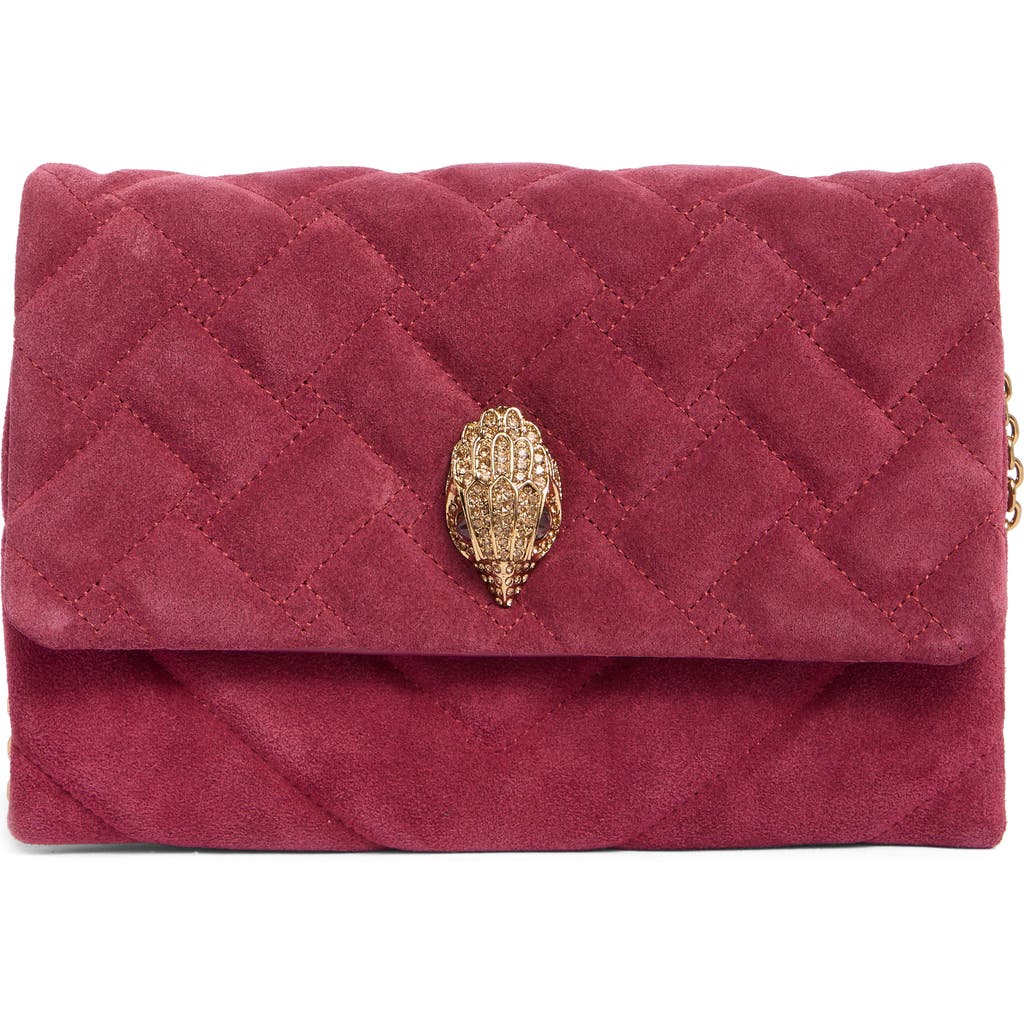 Kurt Geiger London Kensington Duet Quilted Leather Crossbody Bag In Dark Red