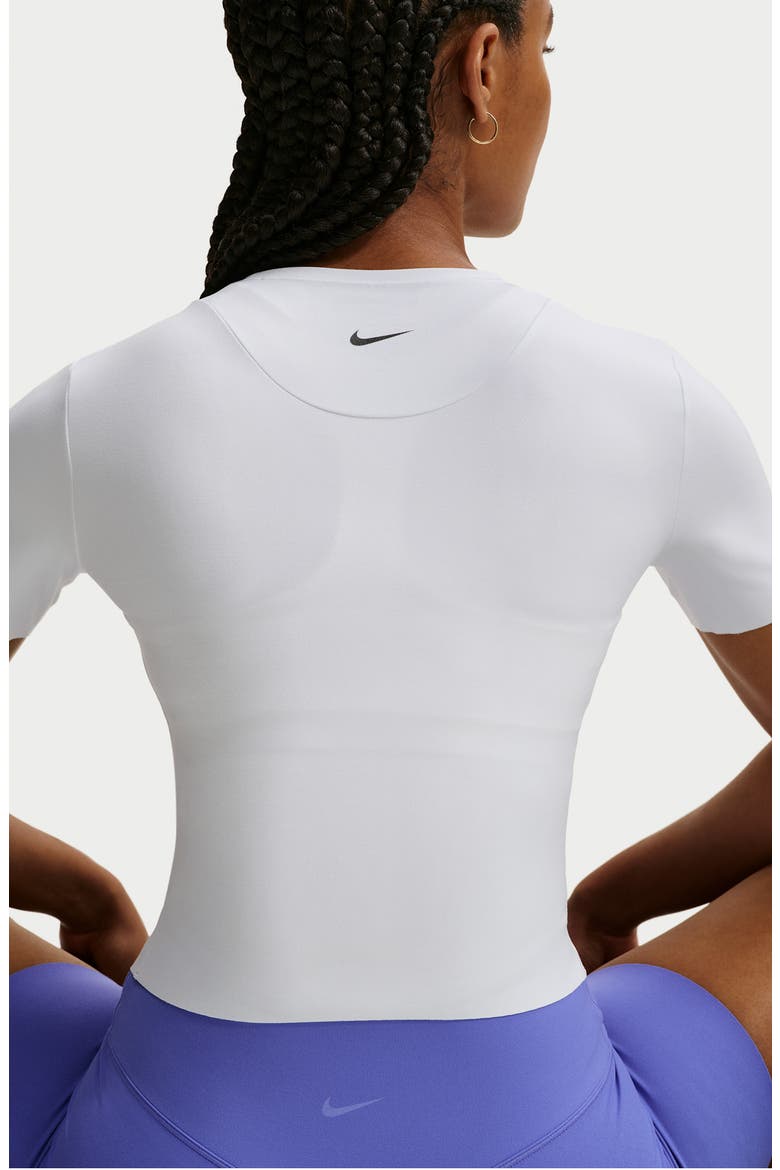 Zenvy Dri-FIT Short-Sleeve Top, Alternate, color, WHITE/ BLACK