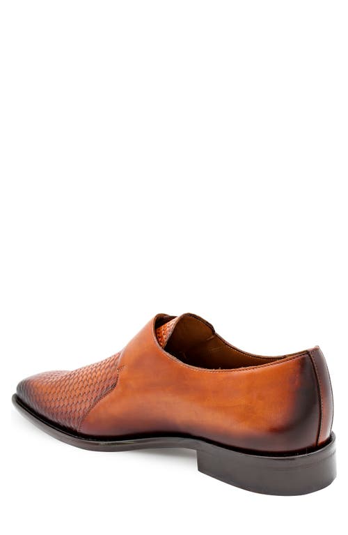 Mezlan Textured Monk Shoe In Brown