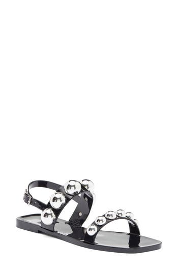 Jeffrey Campbell Gum Drop Studded Jelly Sandals In Black