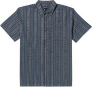 Billabong Sundays Stripe Jacquard Short Sleeve Cotton Button-Up Shirt