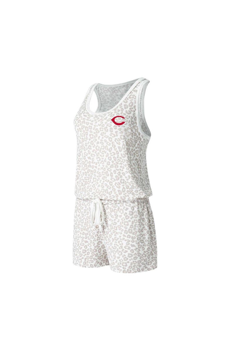 CONCEPTS SPORT Women's Concepts Sport Cream Cincinnati Reds Montana Hacci Knit Romper, Main, color, Cream
