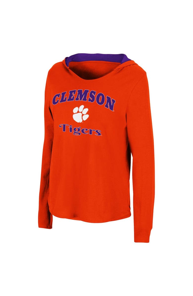 COLOSSEUM Women's Colosseum Orange Clemson Tigers Catalina Hoodie Long Sleeve T-Shirt, Alternate, color, Orange