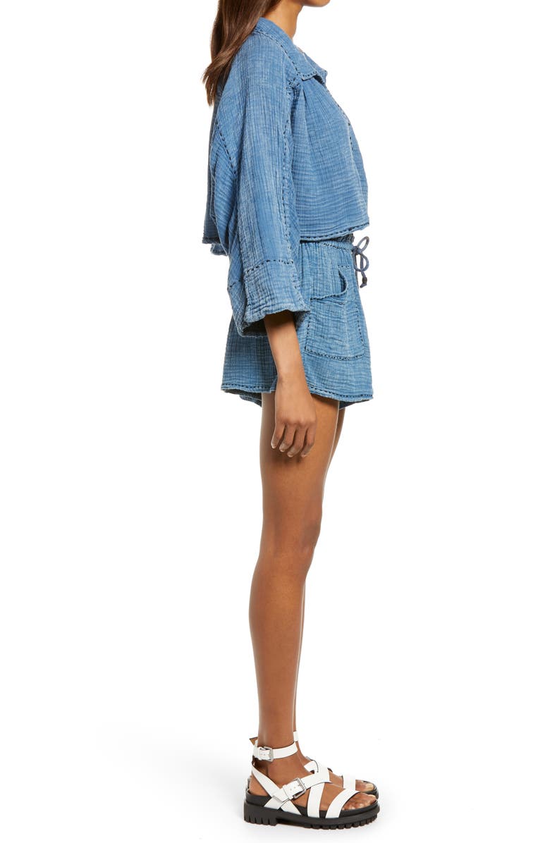 Free People Elora Crop Shirt & Shorts Set, Alternate, color, 