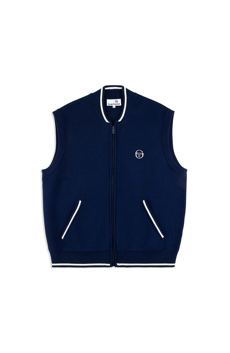 Sergio Tacchini Enzo Knit Vest, Main, color, Maritime Blue