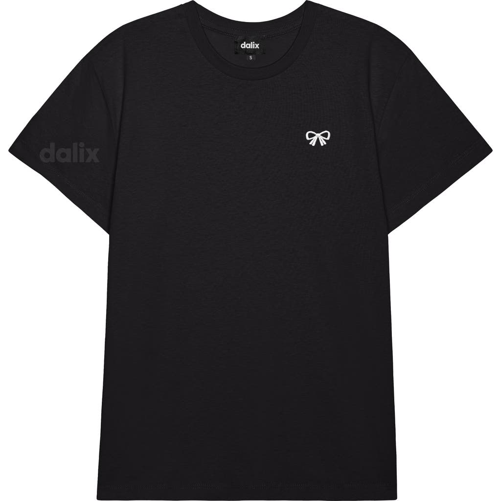 Dalix Womens Bow Lightweight Everyday Tee In Black