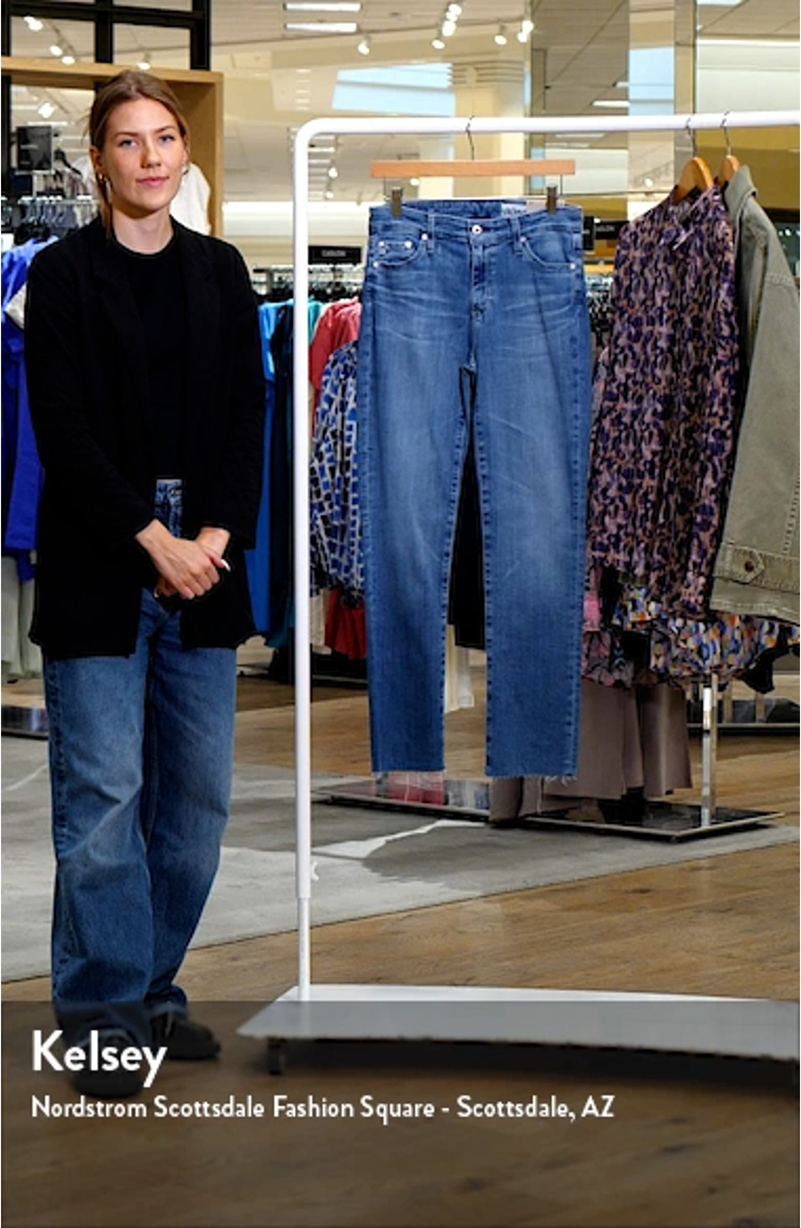 AG Mari Raw Hem Slim Straight Leg Jeans | Nordstromrack