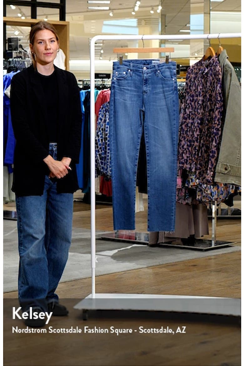 Mari Raw Hem Slim Straight Leg Jeans video
