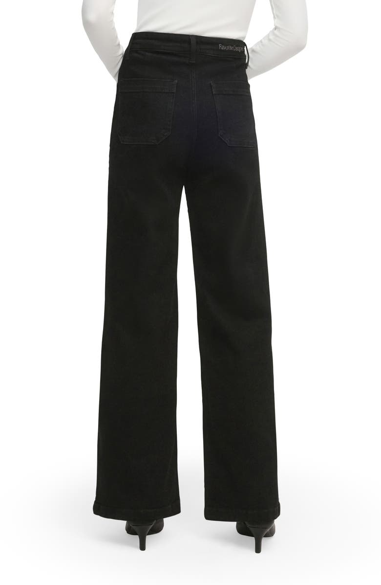 Favorite Daughter The Mischa High Waist Wide Leg Jeans, Alternate, color, Onyx