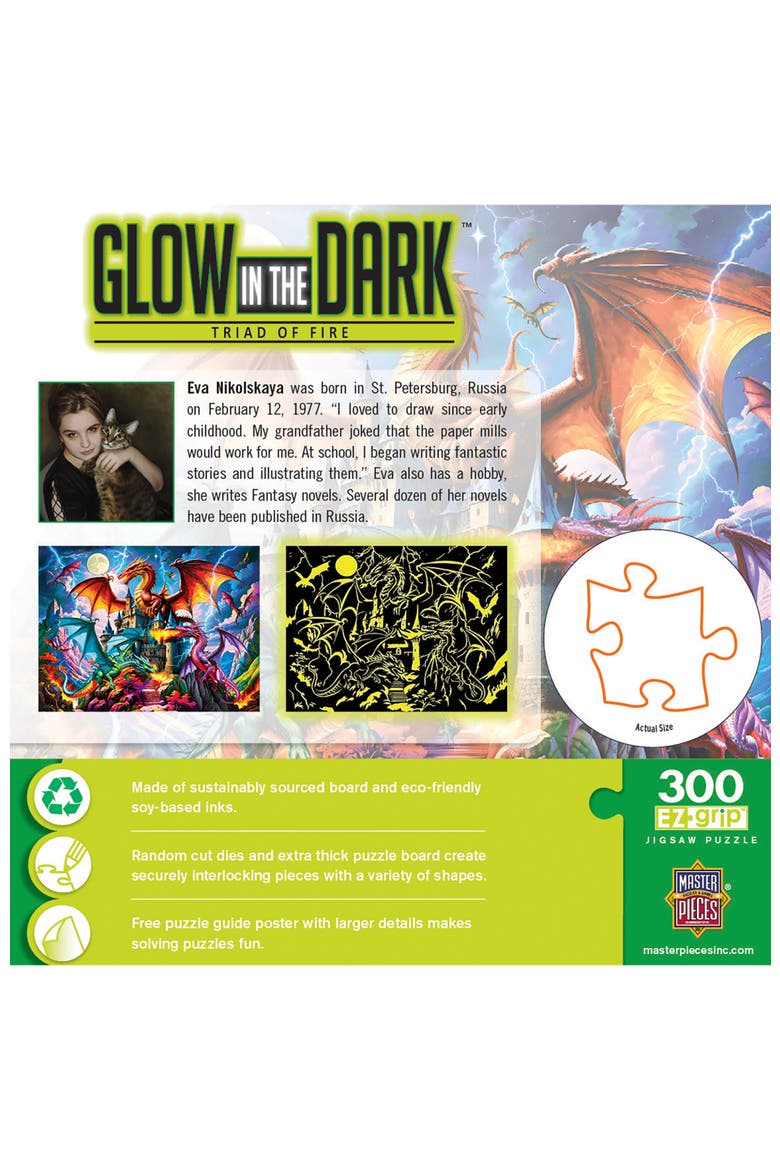 Triad of Fire 300 Piece Glow Puzzle, Alternate, color, Multicolor