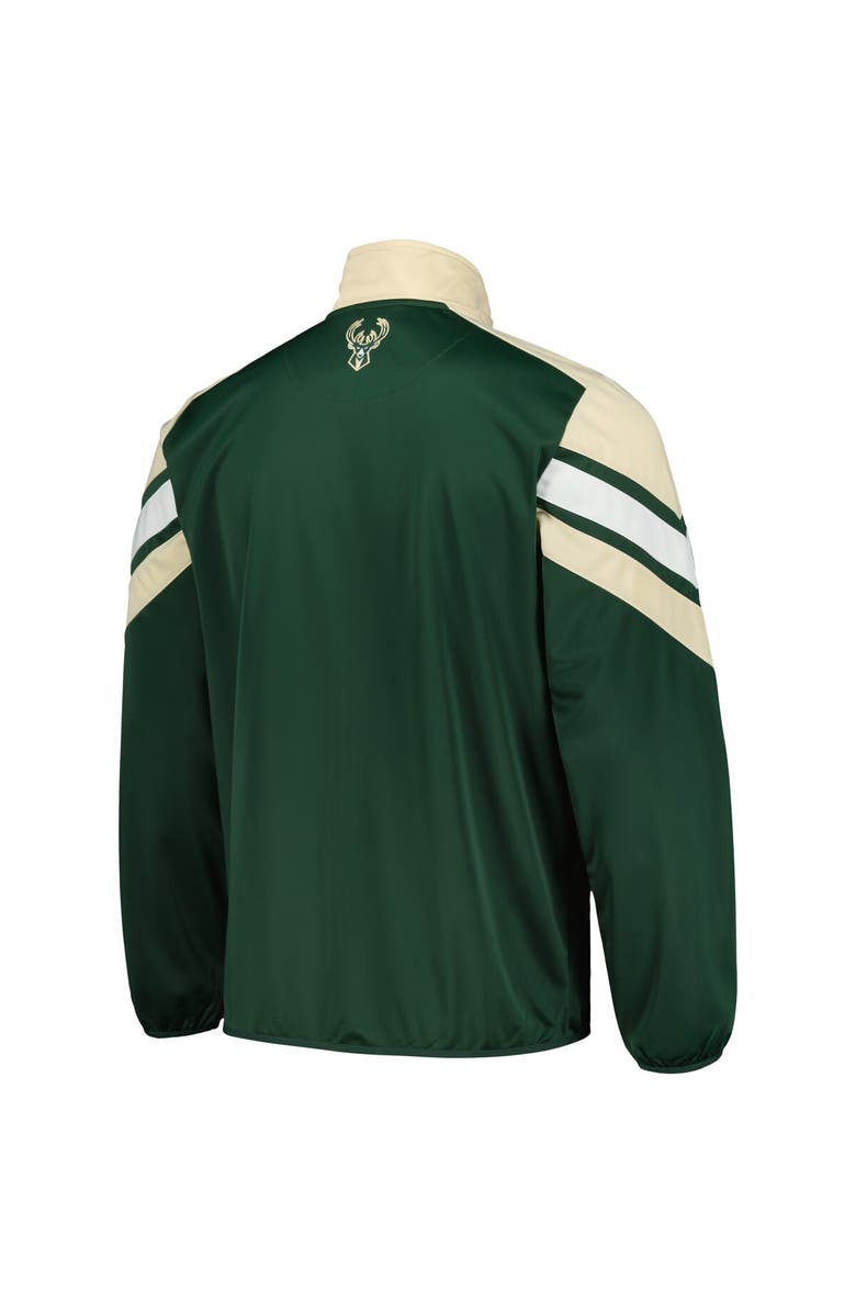 G-III SPORTS BY CARL BANKS Men's G-III Sports by Carl Banks Hunter Green Milwaukee Bucks Game Ball Full-Zip Track Jacket, Alternate, color, Hunter Green