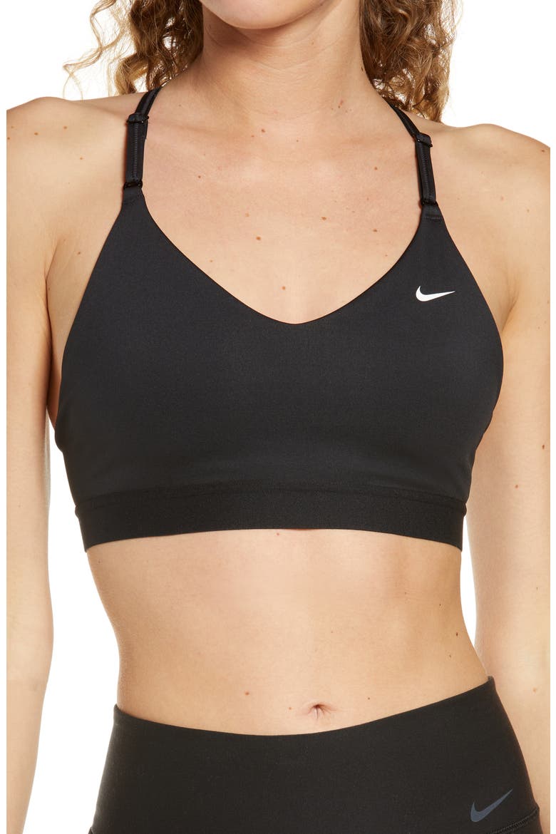 Dri-FIT Indy Non-Padded Sports Bra, Main, color, BLACK/ WHITE