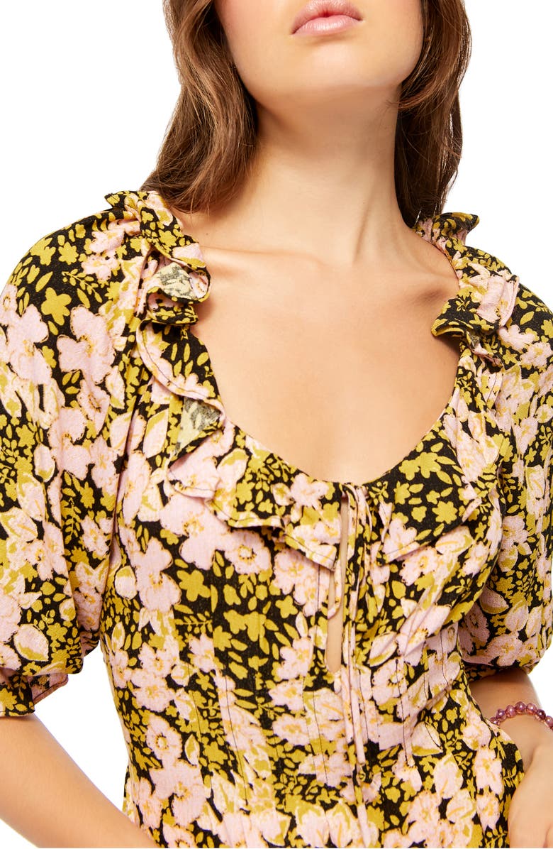 Free People Sweet Memories Floral Fitted Blouse, Alternate, color, 