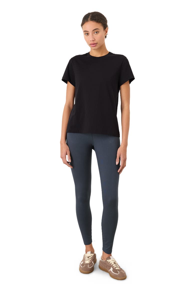 Organic Cotton Women's Softspun Essential Crewneck Tee, Alternate, color, Black