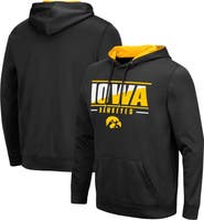 COLOSSEUM Men's Colosseum Black Iowa Hawkeyes Slash Stack 2.0 Pullover Hoodie