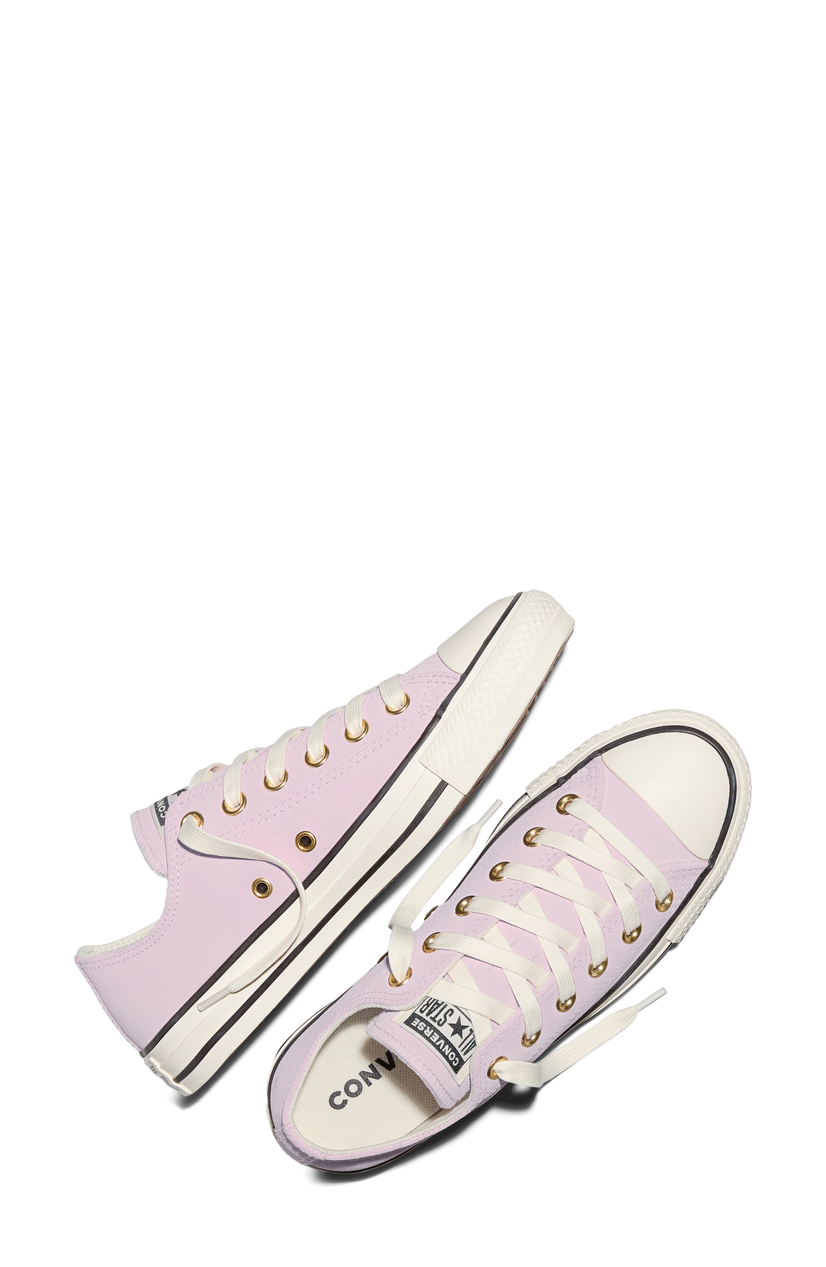 Converse Gender Inclusive Chuck Taylor All Star Sude Low Top Sneaker, Alternate, color, New Found Bloom/ Gold/ Egret