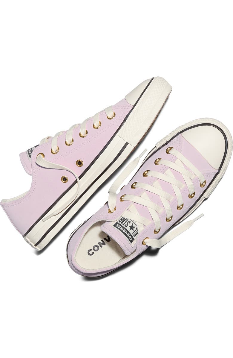 Converse Gender Inclusive Chuck Taylor All Star Sude Low Top Sneaker, Alternate, color, New Found Bloom/ Gold/ Egret