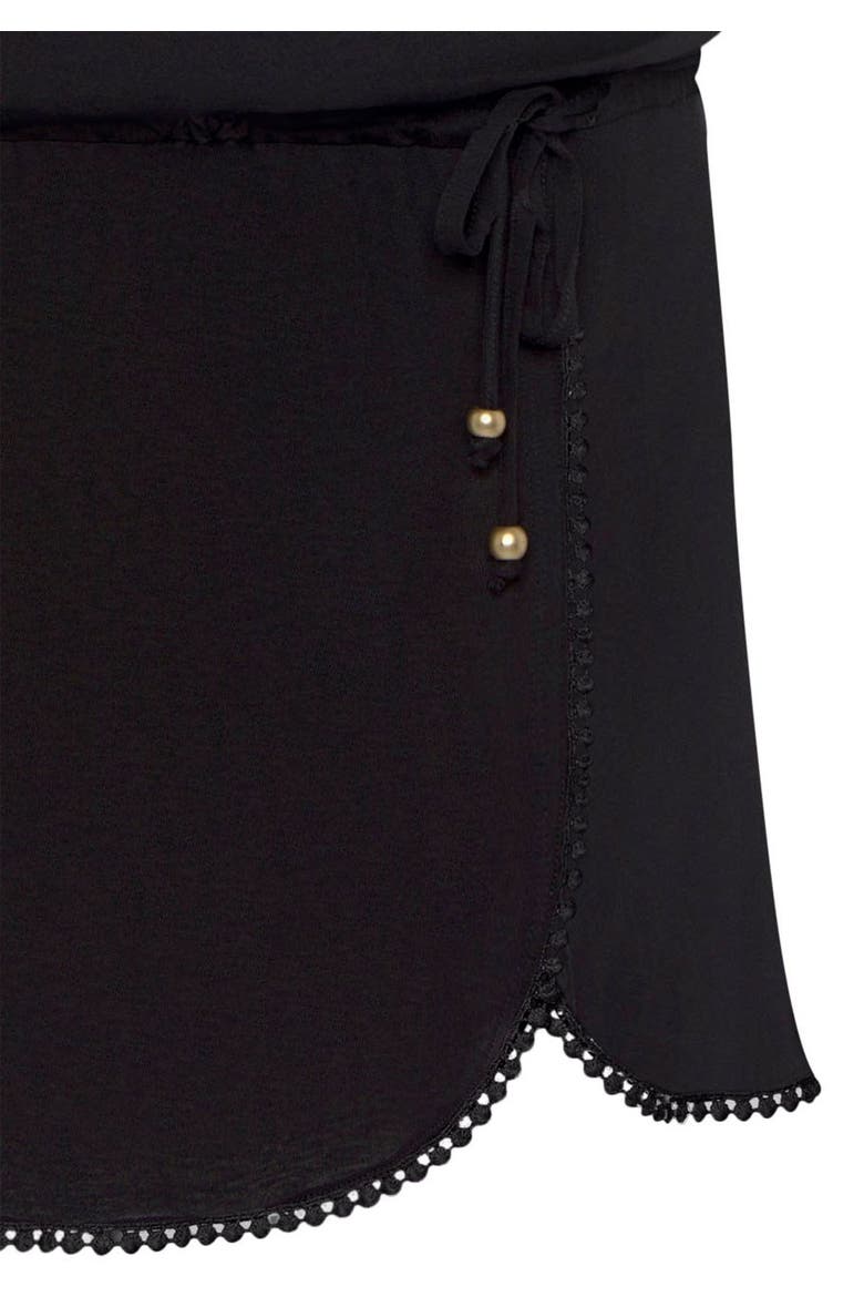 Crochet Hem Dress, Alternate, color, Black