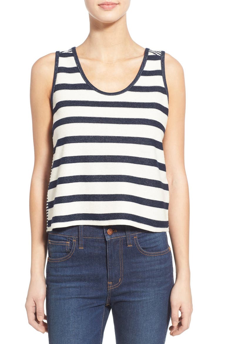 'Coastland' Stripe Tank, Main, color, NIGHT VISION