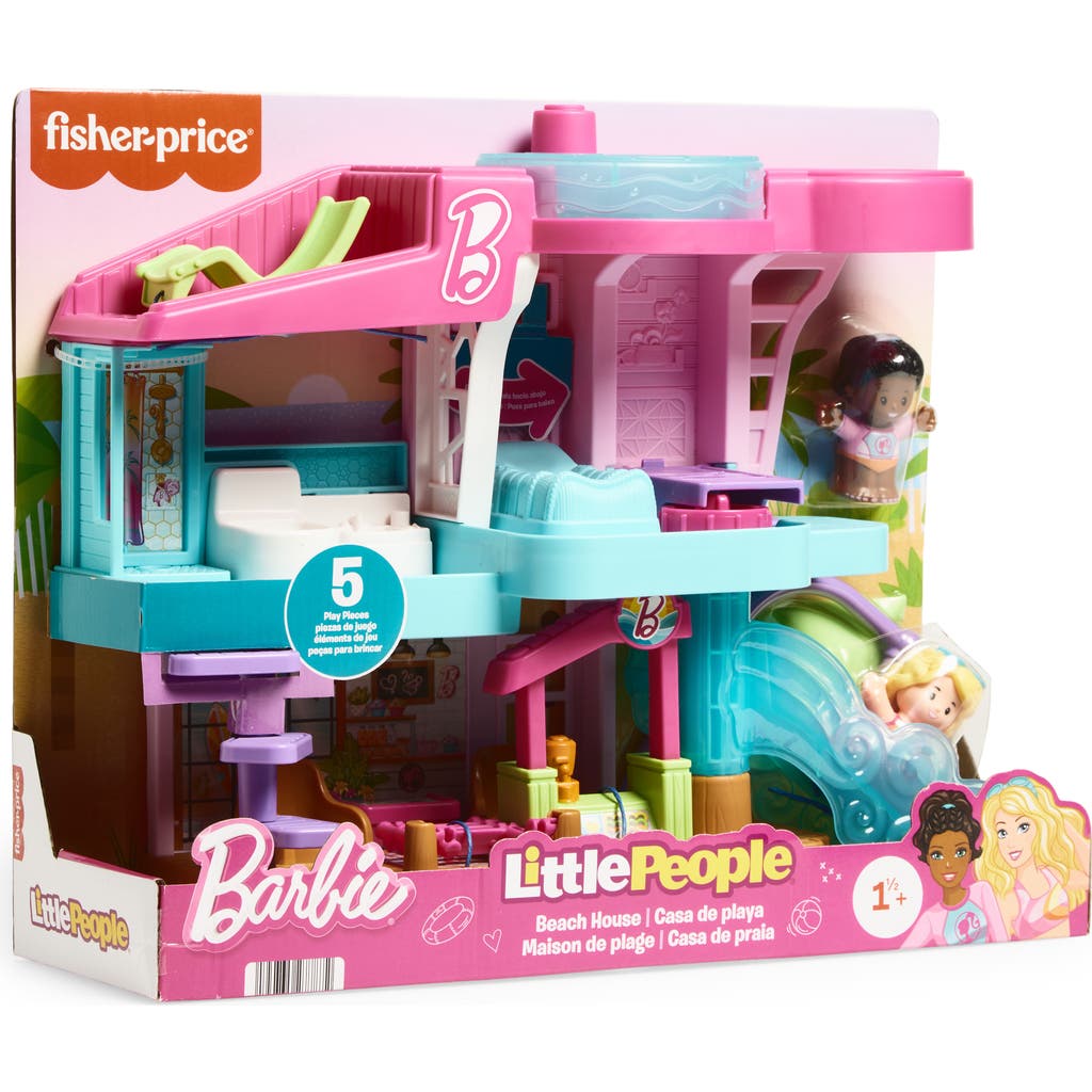Little People Barbie Beach House Playset with Figures & Accessories in Pink  product