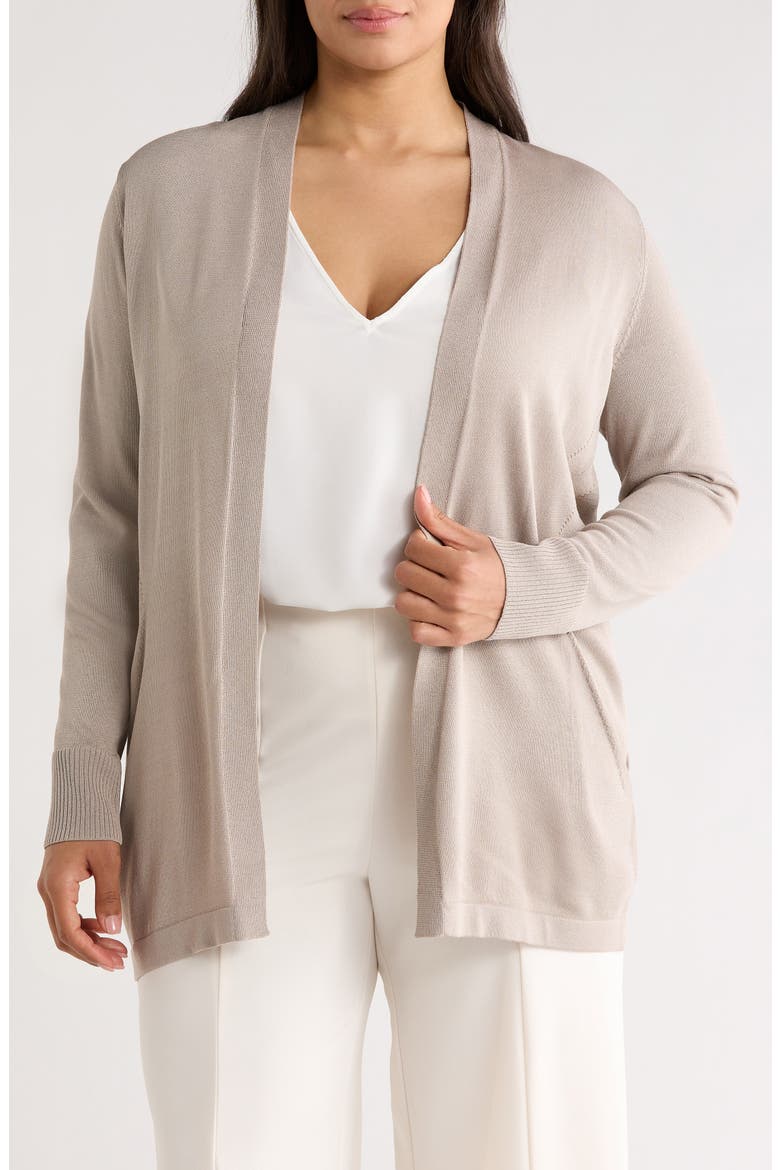 Kissing Front Pocket Cardigan, Main, color, PORCINI