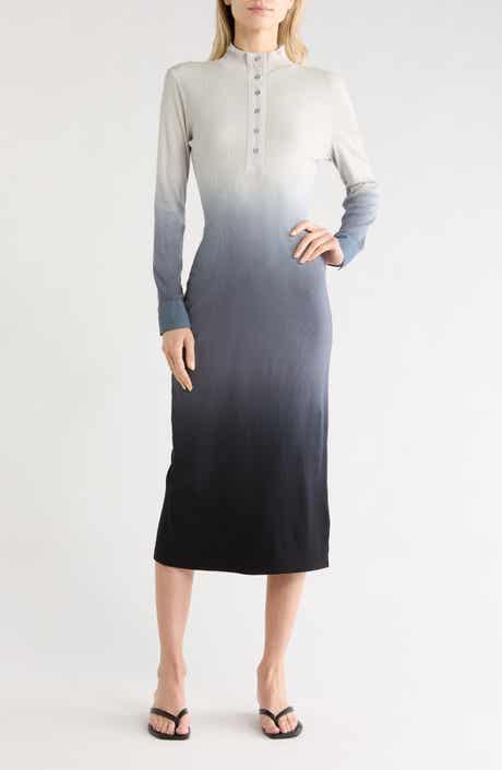 Young, Fabulous & Broke Scout Rib Ombré Long Sleeve Midi Dress