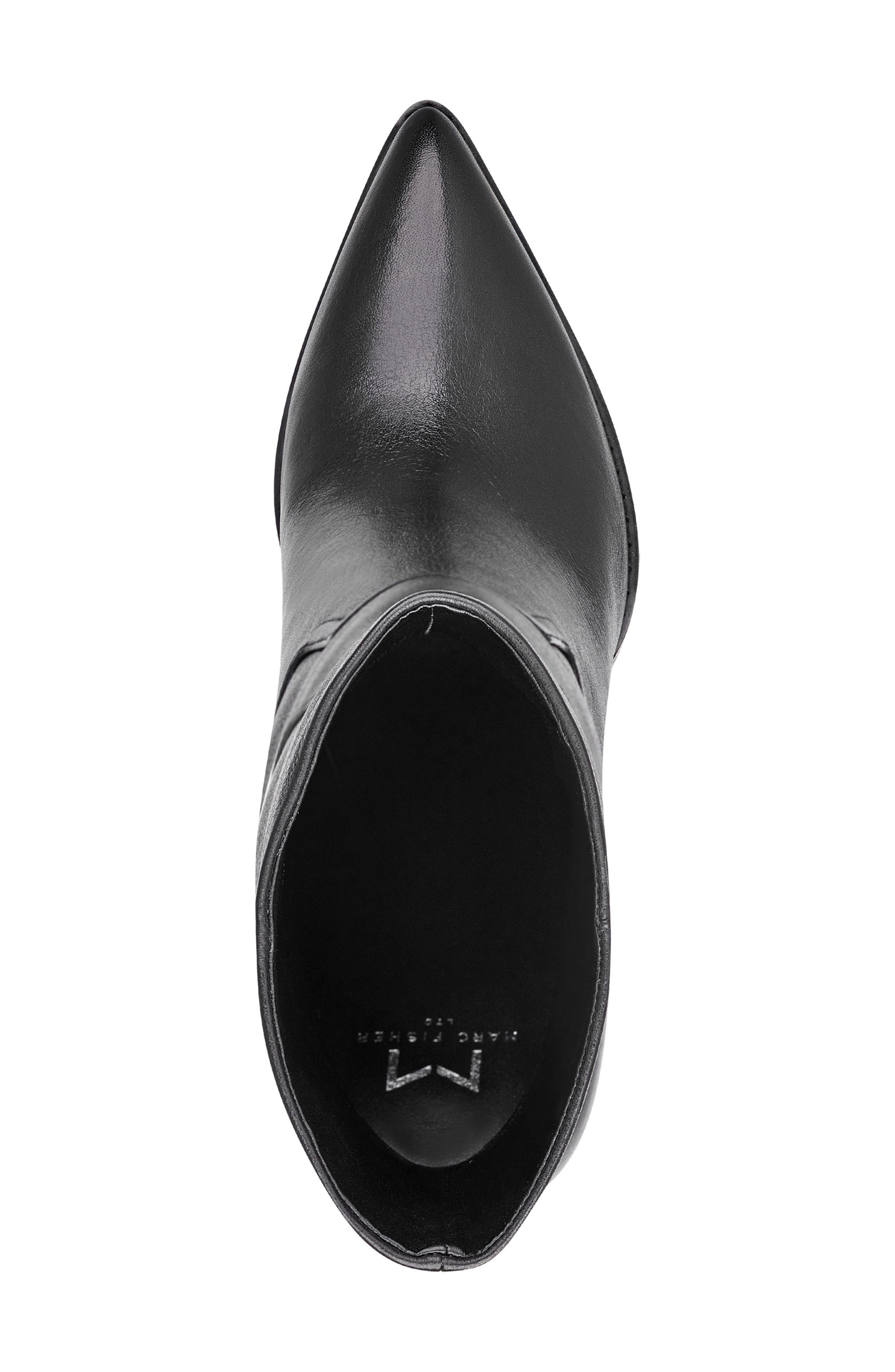 Devin Pointy Toe Bootie, Alternate, color, BLACK LEATHER