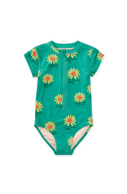Rash Guard One-Piece Swimsuit (Toddler, Little Kid, Big Kid)