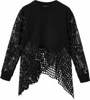 AllSaints Malorie Long Sleeve Lace Shirt